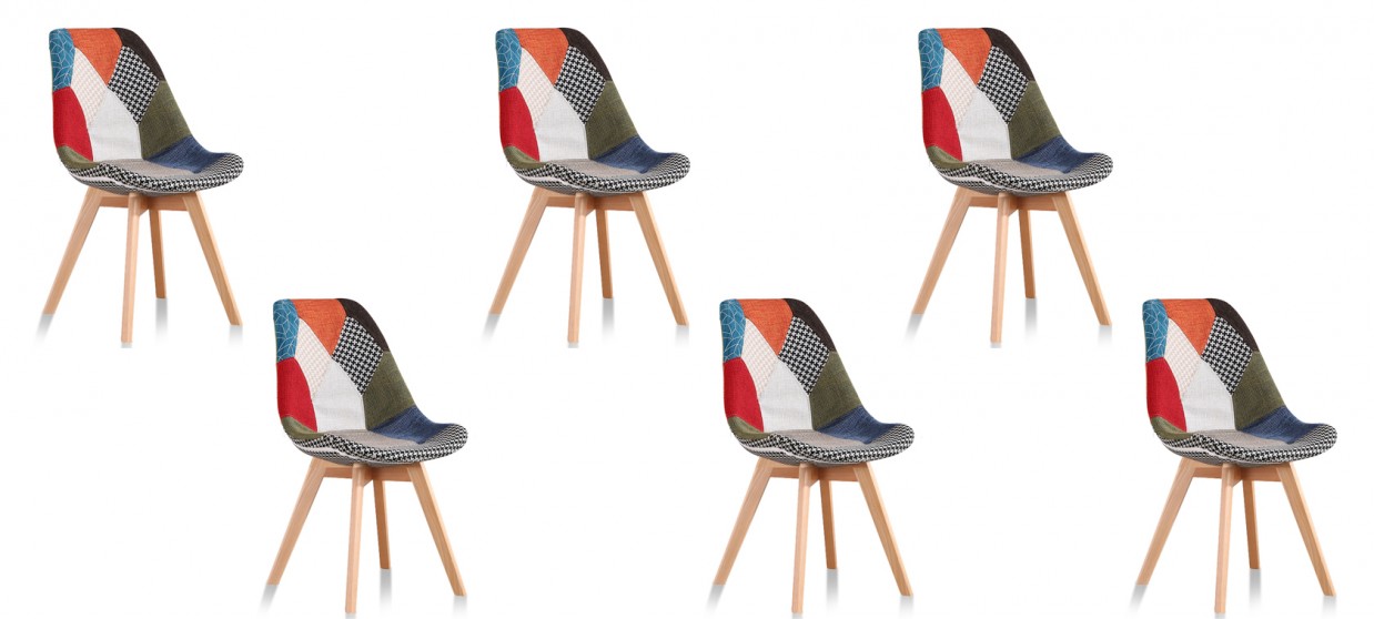 Lot de chaises scandinaves design